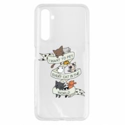 Чехол для Realme 6 I want to open every cat in the world - PrintSalon