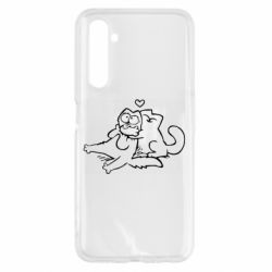 Чехол для Realme 6 Кот Саймона Любовь - PrintSalon