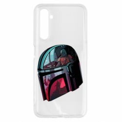 Чехол для Realme 6 Mandalorian Helmet profil - PrintSalon
