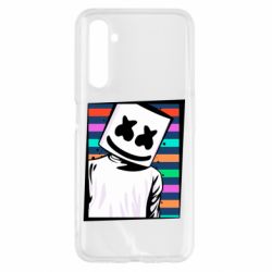 Чехол для Realme 6 Marshmello Colorful Portrait - PrintSalon