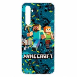 Чохол для Realme 6 Minecraft Steve Alex And Dog - PrintSalon