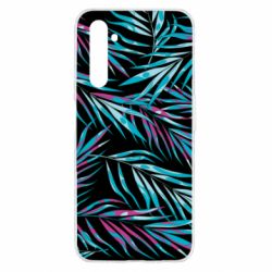 Чохол для Realme 6 Neon Palm Leaves - PrintSalon