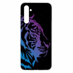 Чохол для Realme 6 Neon Tiger - PrintSalon
