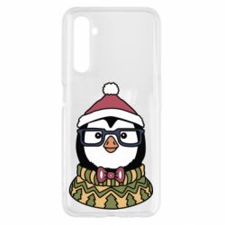 Чехол для Realme 6 New Year's Penguin - PrintSalon