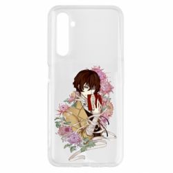Чехол для Realme 6 Osamu Dazai in flowers