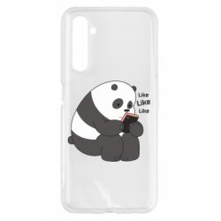 Чехол для Realme 6 Панда лайк - PrintSalon