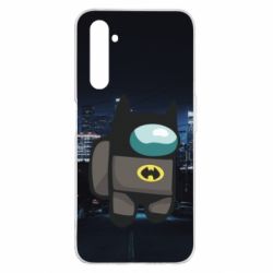 Чехол для Realme 6 Pro Among Us - Batman in the city - PrintSalon
