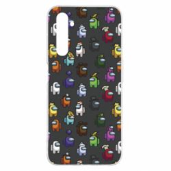 Чехол для Realme 6 Pro Among Us Pattern - PrintSalon