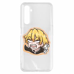 Чехол для Realme 6 Pro Angry Zenitsu Agatsuma - PrintSalon