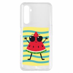 Чехол для Realme 6 Pro Арбуз на пляже - PrintSalon