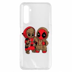 Чехол для Realme 6 Pro Baby Groot And Deadpool - PrintSalon