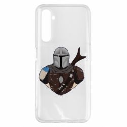 Чехол для Realme 6 Pro Bust of Mandalorian - PrintSalon