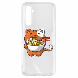 Чехол для Realme 6 Pro Cat and Ramen - PrintSalon