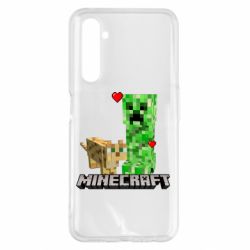 Чехол для Realme 6 Pro Creeper and Cat - PrintSalon