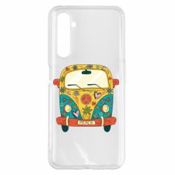 Чехол для Realme 6 Pro Hippie bus - PrintSalon