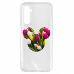 Чохол для Realme 6 Pro Inner world flowers mickey mouse