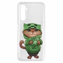 Чехол для Realme 6 Pro Кот Майнкрафт - PrintSalon