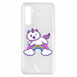 Чехол для Realme 6 Pro Котик-единорог - PrintSalon