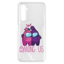 Чехол для Realme 6 Pro Love is Among Us - PrintSalon