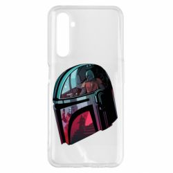 Чехол для Realme 6 Pro Mandalorian Helmet profil - PrintSalon