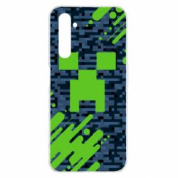 Чехол для Realme 6 Pro Minecraft Creeper - PrintSalon