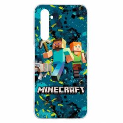 Чохол для Realme 6 Pro Minecraft Steve Alex And Dog - PrintSalon