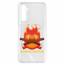 Чехол для Realme 6 Pro MY HEART ONLY  BURNS FOR YOU - PrintSalon