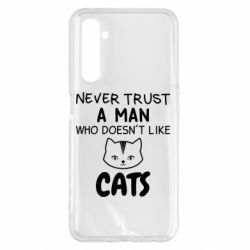 Чехол для Realme 6 Pro Не любит котов - не доверяй - PrintSalon
