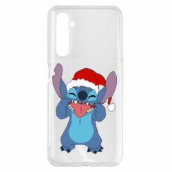Чехол для Realme 6 Pro Новогодний Стич - PrintSalon