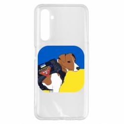 Чехол для Realme 6 Pro Патрон на фоне флага - PrintSalon