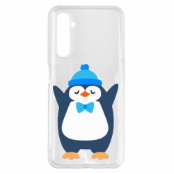 Чехол для Realme 6 Pro Penguin in a hat - PrintSalon
