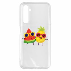 Чехол для Realme 6 Pro Pineapple with watermelon - PrintSalon