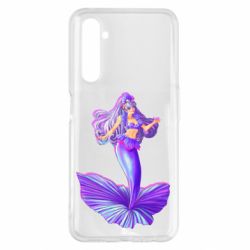 Чехол для Realme 6 Pro Purple Mermaid Barbie - PrintSalon