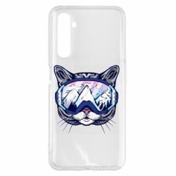 Чехол для Realme 6 Pro Snowboard Cat - PrintSalon