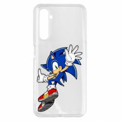 Чехол для Realme 6 Pro Sonic and the jump - PrintSalon