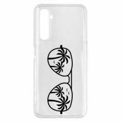 Чехол для Realme 6 Pro Sunglasses And Palm Trees - PrintSalon