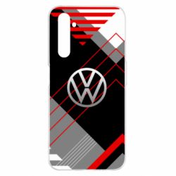 Чехол для Realme 6 Pro Volkswagen logo and abstraction - PrintSalon
