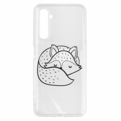 Чехол для Realme 6 Sleeping fox - PrintSalon