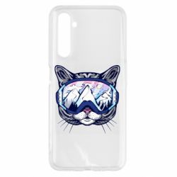 Чехол для Realme 6 Snowboard Cat - PrintSalon