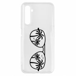 Чехол для Realme 6 Sunglasses And Palm Trees - PrintSalon