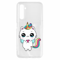 Чехол для Realme 6 The cat is unicorn - PrintSalon