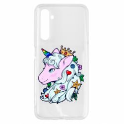 Чехол для Realme 6 Unicorn Princess - PrintSalon