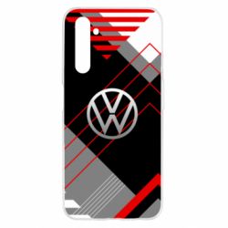 Чехол для Realme 6 Volkswagen logo and abstraction