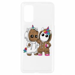 Чехол для Realme 7 Pro Baby Groot And Unicorn - PrintSalon