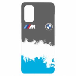Чехол для Realme 7 Pro BMW logo and gray background - PrintSalon