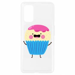Чехол для Realme 7 Pro Funny cupcake with smile - PrintSalon