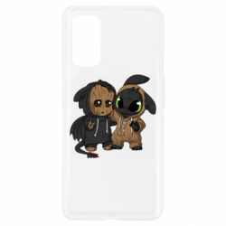 Чехол для Realme 7 Pro Groot And Toothless - PrintSalon