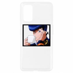 Чехол для Realme 7 Pro Higashikata Josuke drinking tea - PrintSalon