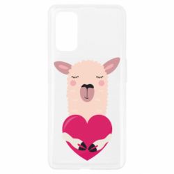 Чохол для Realme 7 Pro Lama with heart - PrintSalon