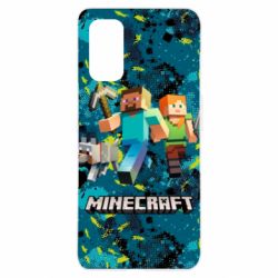 Чохол для Realme 7 Pro Minecraft Steve Alex And Dog - PrintSalon